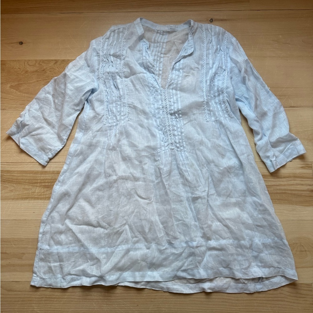 CP Shades Regina 3/4 Sleeve Tunic 100% Linen